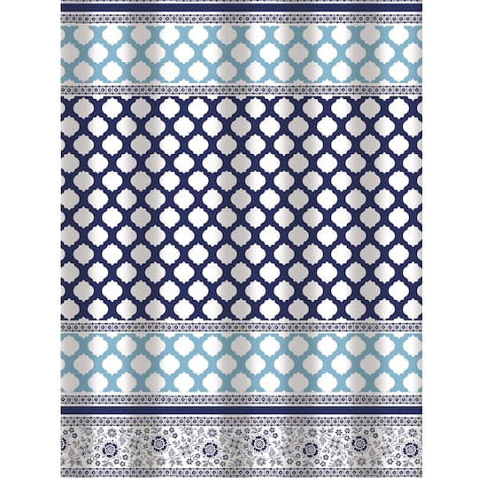 Bath Bliss Lattice Design Shower Curtain